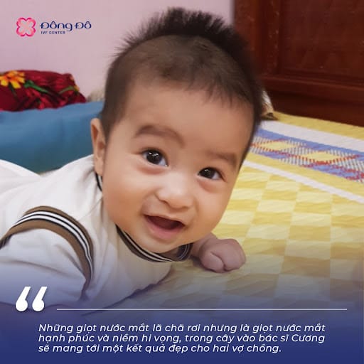 Con là thành quả của phôi ngày 5 độ 3, chỉ với 1 lần chuyển phôi duy nhất