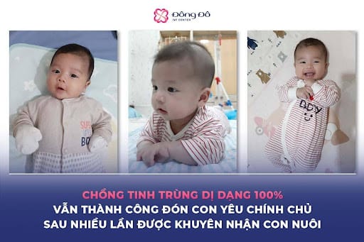 Sau nhiều lần được khuyên nhận con nuôi, vợ chồng anh Đông đã thành công có con. 