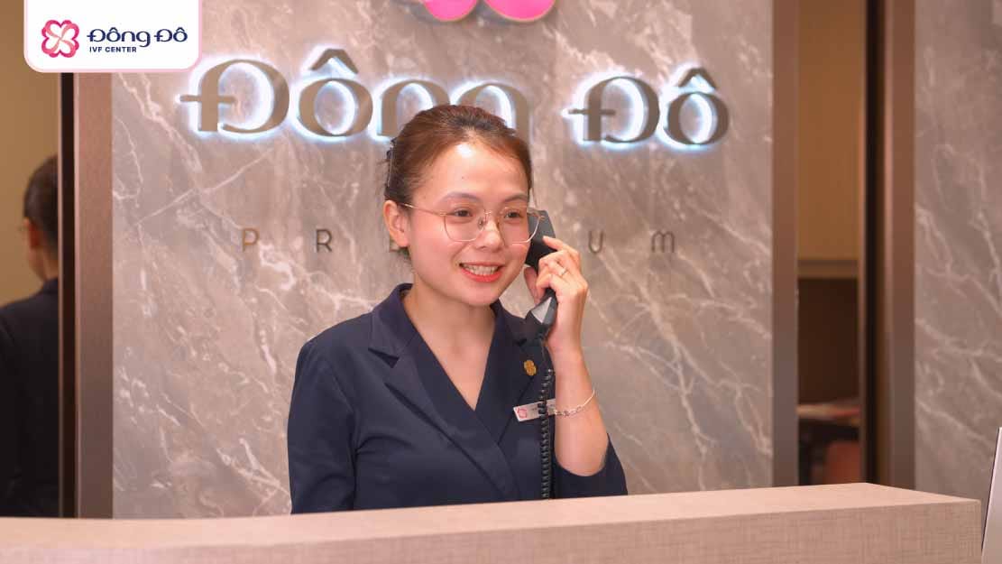 Đội ngũ Trợ lý bác sĩ của Đông Đô IVF Center luôn túc trựng 24/7 để hỗ trợ, giải đáp thắc mắc và kết nối khách hàng với bác sĩ khi cần