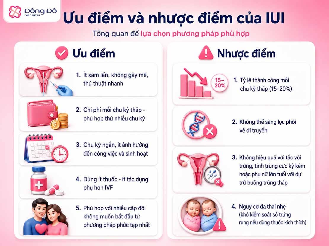 Inforgraphic tổng quan Ưu và nhược điểm của IUI