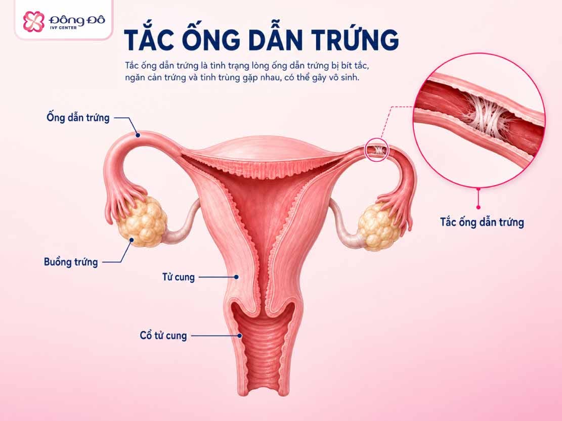 Xơ, sẹo từ viêm nhiễm cổ tử cung có thể gây tắc vòi trứng