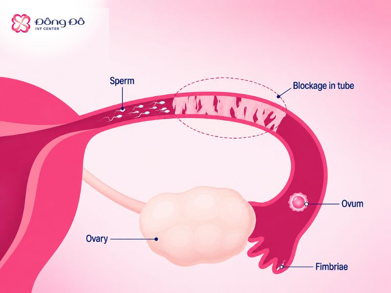 Viêm cổ tử cung dẫn đến tắc vòi trứng là một trong những chỉ định phổ biến làm IVF