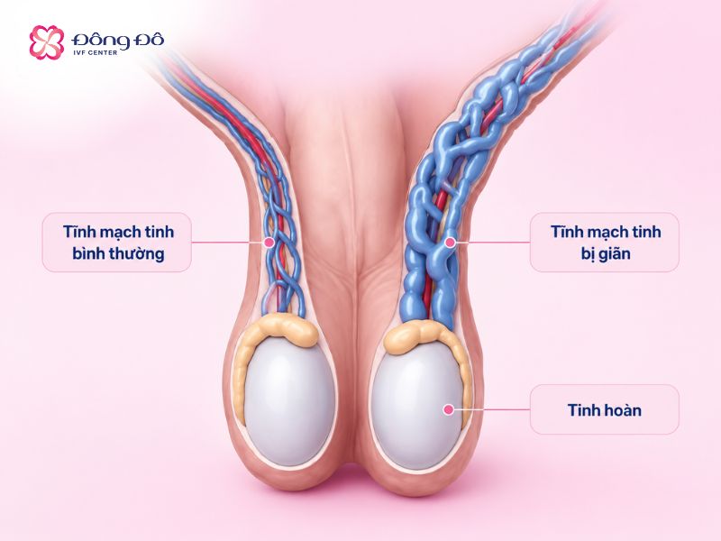 Giãn tĩnh mạch thừng tinh là nguyên nhân hàng đầu gây vô sinh ở nam giới