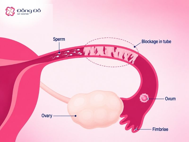 Tắc vòi trứng do các bệnh lý phụ khoa có thể gây ra tắc vòi trứng, một trong những lý do của vô sinh thứ phát