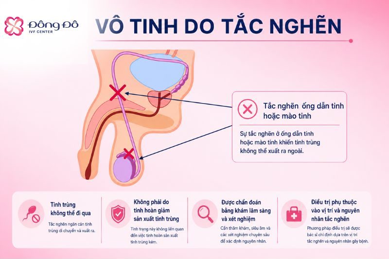 Tắc ống dẫn tinh dẫn đến vô sinh ở nam giới
