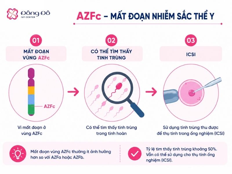 Mất đoạn AZFc vẫn có khả năng tìm được tinh trùng phục vụ ICSI